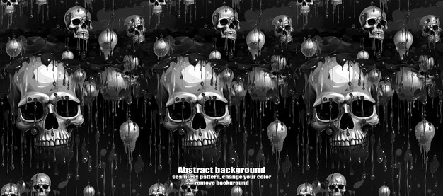 PSD spooky skulls amp ghosts glittering halloween background