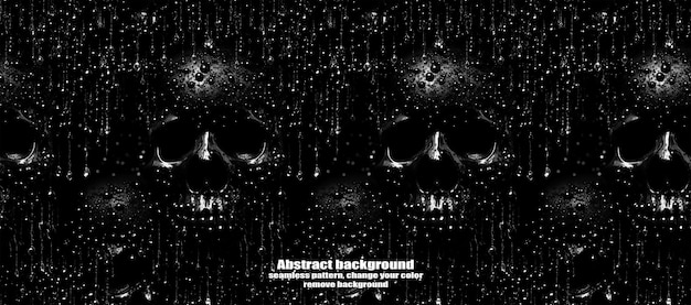 Spooky Skulls amp Ghosts Glittering Halloween Background