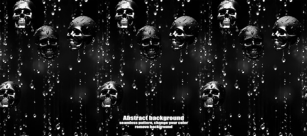 Spooky Skulls amp Ghosts Glittering Halloween Background