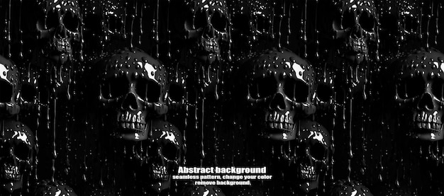 Spooky Skulls amp Ghosts Glittering Halloween Background