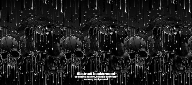 PSD spooky skulls amp ghosts glittering halloween background