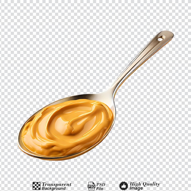 spoon of peanut butter isolated on transparent background