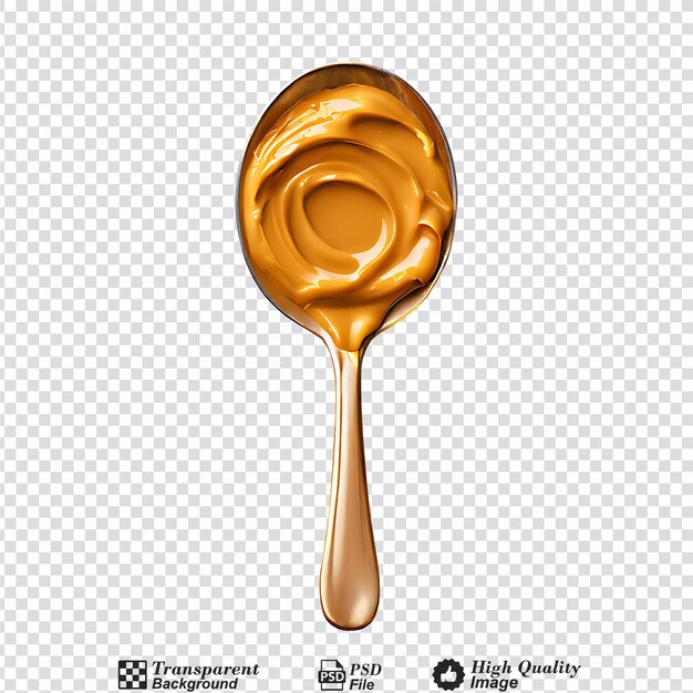 spoon of peanut butter isolated on transparent background