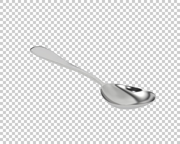 Spoon on transparent background 3d rendering illustration