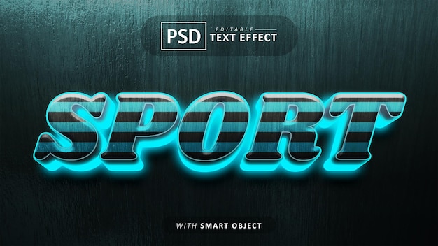 Sport 3d text effect editable