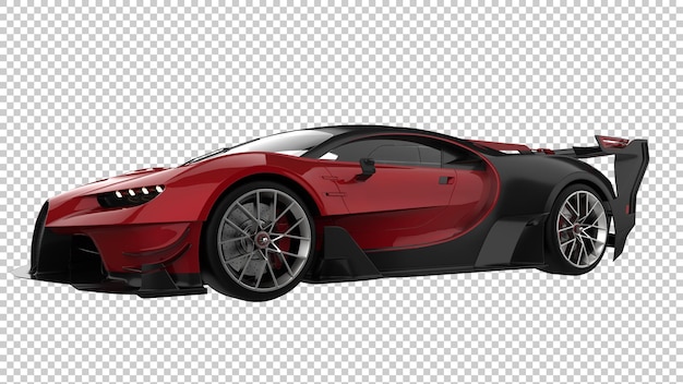 Sport car on transparent background 3d rendering illustration