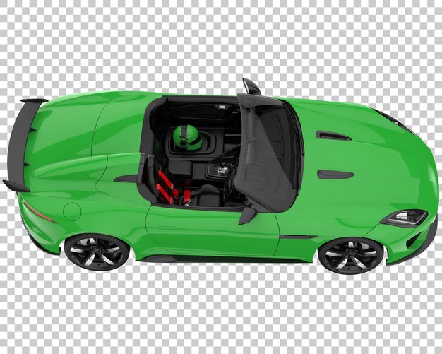 Sport car on transparent background. 3d rendering - illustration