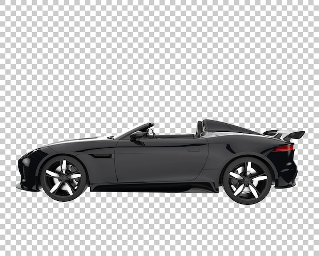 Sport car on transparent background. 3d rendering - illustration