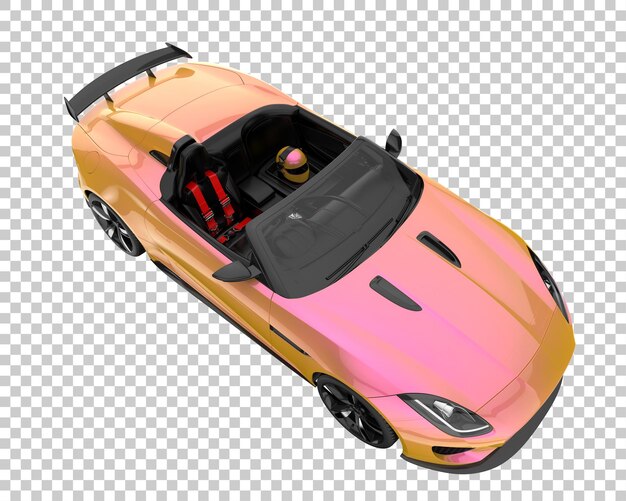 Sport car on transparent background. 3d rendering - illustration