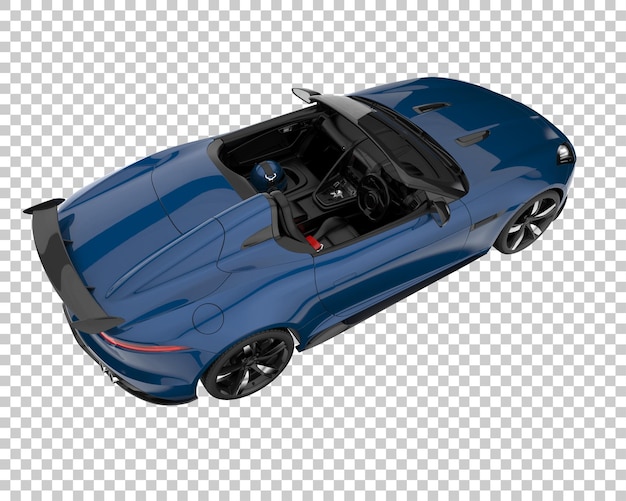 Sport car on transparent background. 3d rendering - illustration