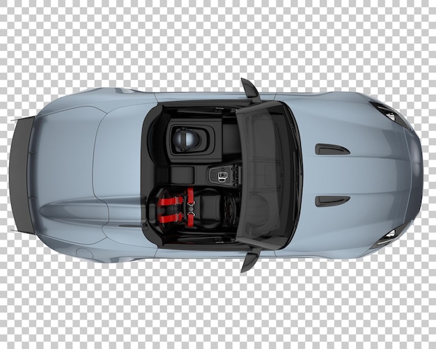 Sport car on transparent background. 3d rendering - illustration