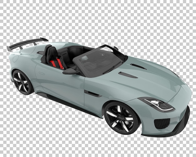 Sport car on transparent background. 3d rendering - illustration