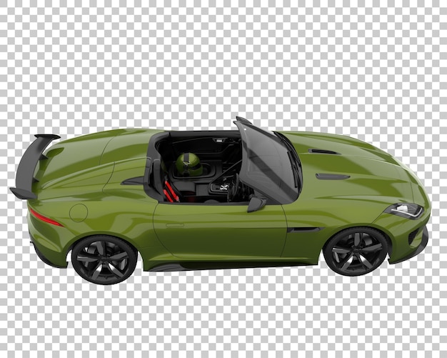 Sport car on transparent background. 3d rendering - illustration