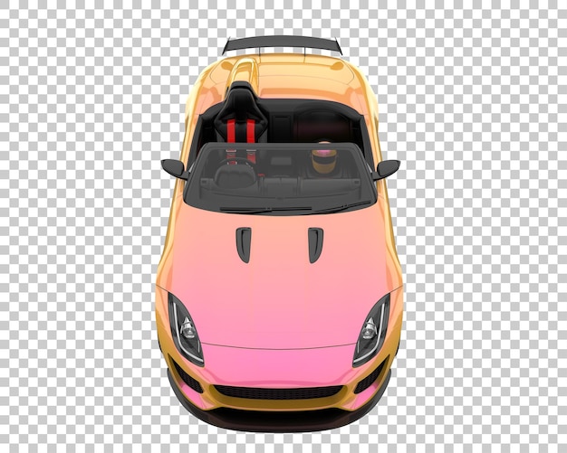 Sport car on transparent background. 3d rendering - illustration