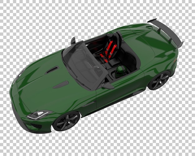 Sport car on transparent background. 3d rendering - illustration