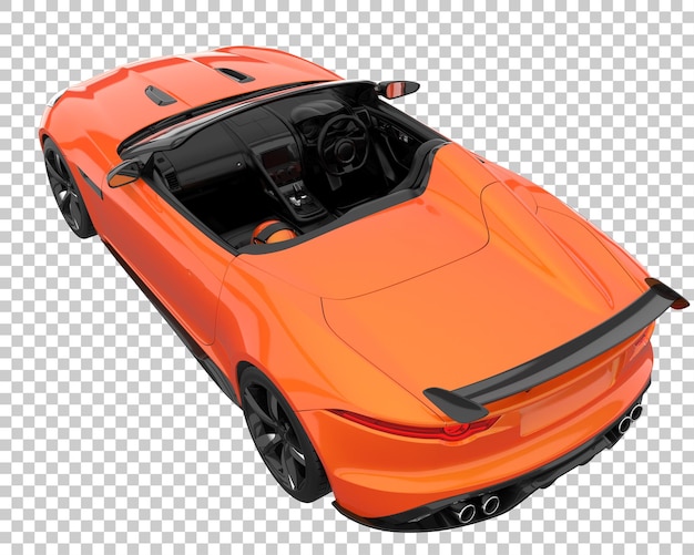 Sport car on transparent background. 3d rendering - illustration