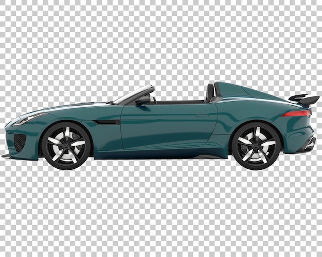 Sport car on transparent background. 3d rendering - illustration