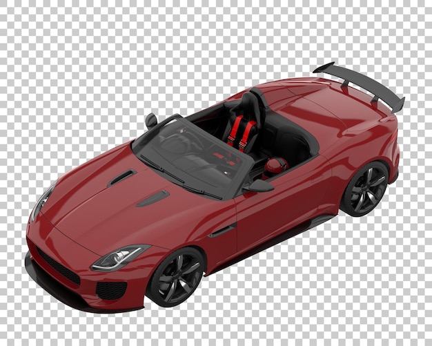 Sport car on transparent background. 3d rendering - illustration