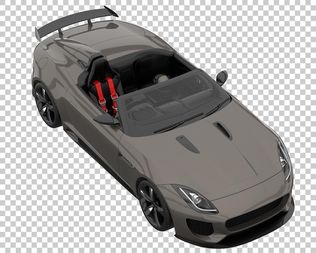 Sport car on transparent background. 3d rendering - illustration