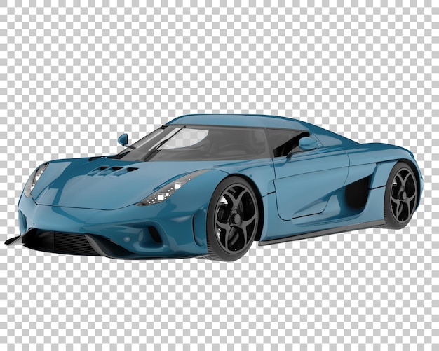 Sport car on transparent background. 3d rendering - illustration