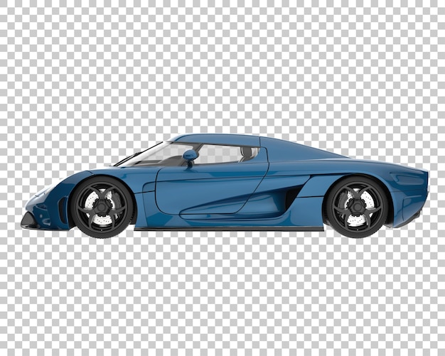 Sport car on transparent background. 3d rendering - illustration