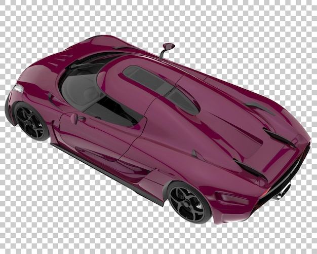 Sport car on transparent background. 3d rendering - illustration