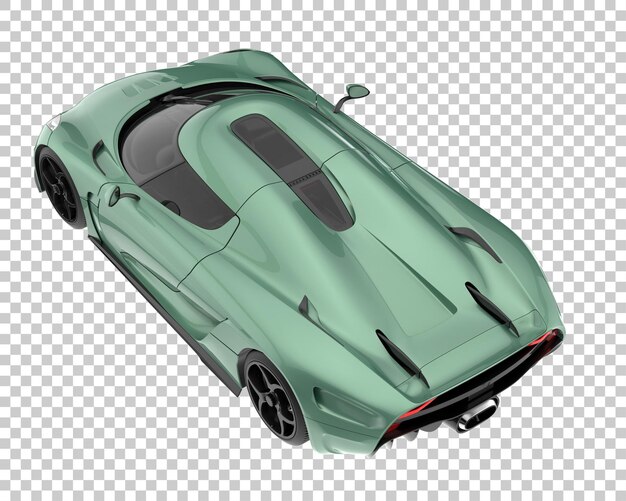 Sport car on transparent background. 3d rendering - illustration