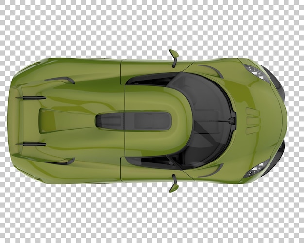 Sport car on transparent background. 3d rendering - illustration