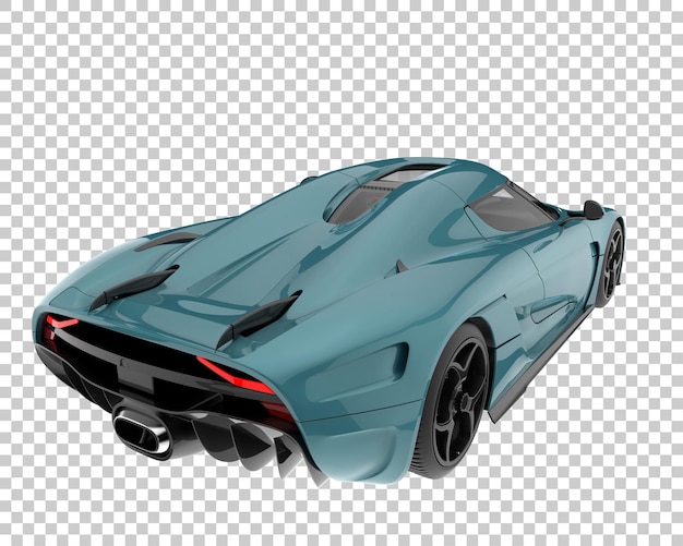 Sport car on transparent background. 3d rendering - illustration