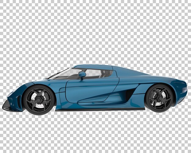 Sport car on transparent background. 3d rendering - illustration