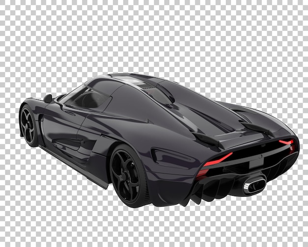 Sport car on transparent background. 3d rendering - illustration