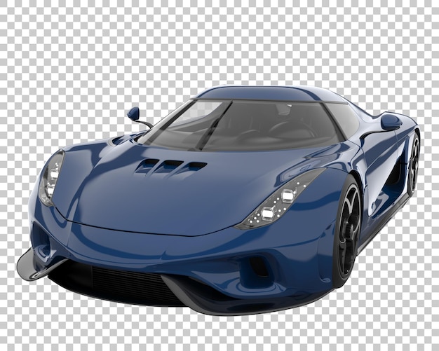 Sport car on transparent background. 3d rendering - illustration