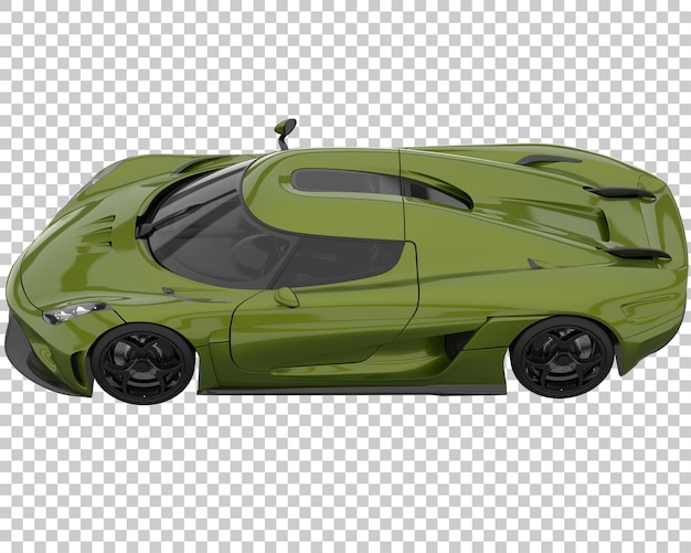 Sport car on transparent background. 3d rendering - illustration