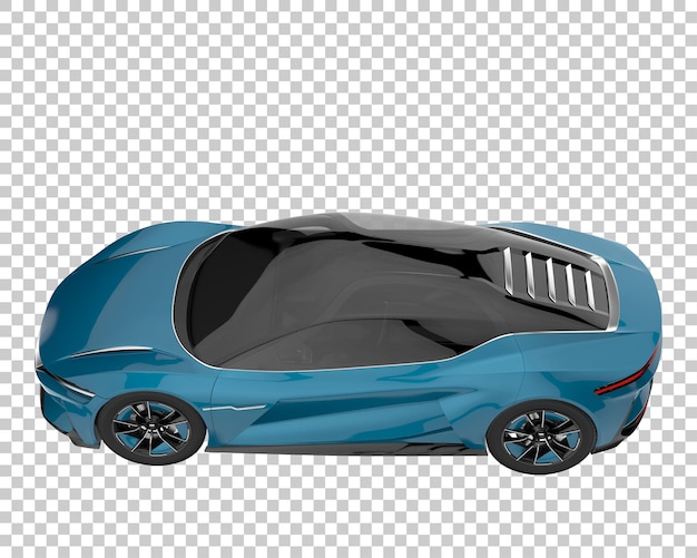 PSD sport car on transparent background. 3d rendering - illustration