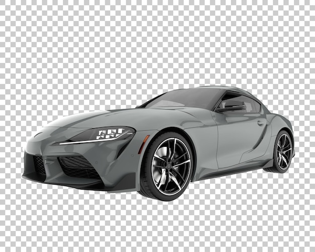 Sport car on transparent background. 3d rendering - illustration