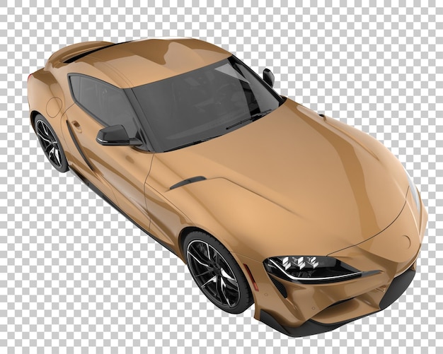 Sport car on transparent background. 3d rendering - illustration