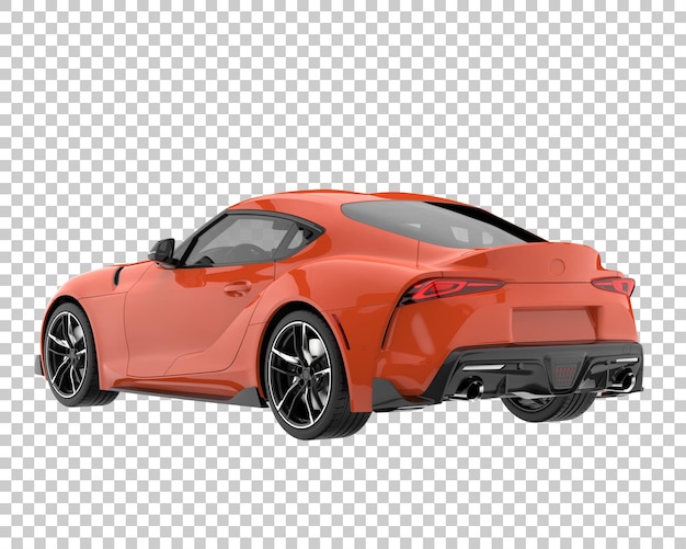 Sport car on transparent background. 3d rendering - illustration