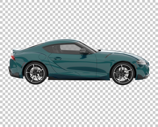 Sport car on transparent background. 3d rendering - illustration