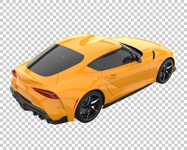 Sport car on transparent background. 3d rendering - illustration