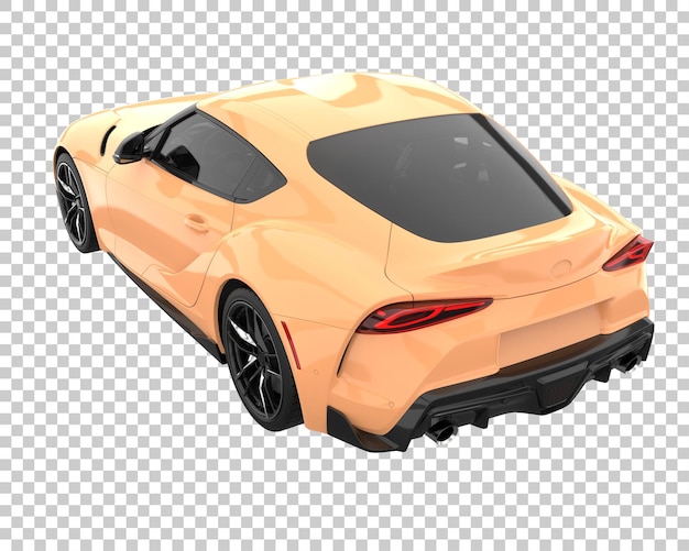 Sport car on transparent background. 3d rendering - illustration