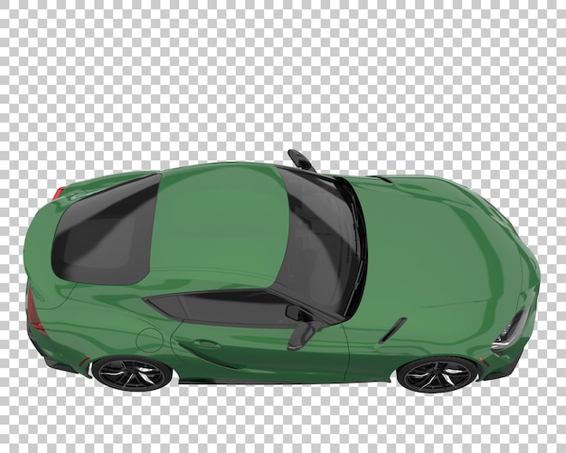 Sport car on transparent background. 3d rendering - illustration