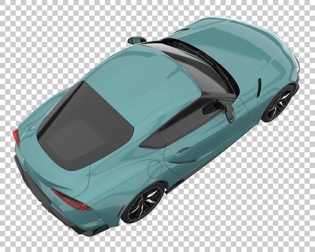 Sport car on transparent background. 3d rendering - illustration