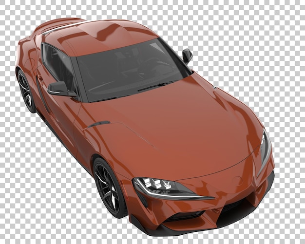 Sport car on transparent background. 3d rendering - illustration