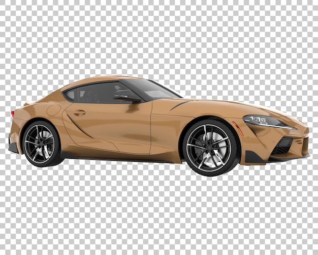 Sport car on transparent background. 3d rendering - illustration