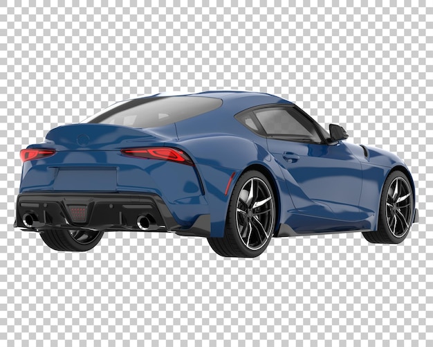 Sport car on transparent background. 3d rendering - illustration