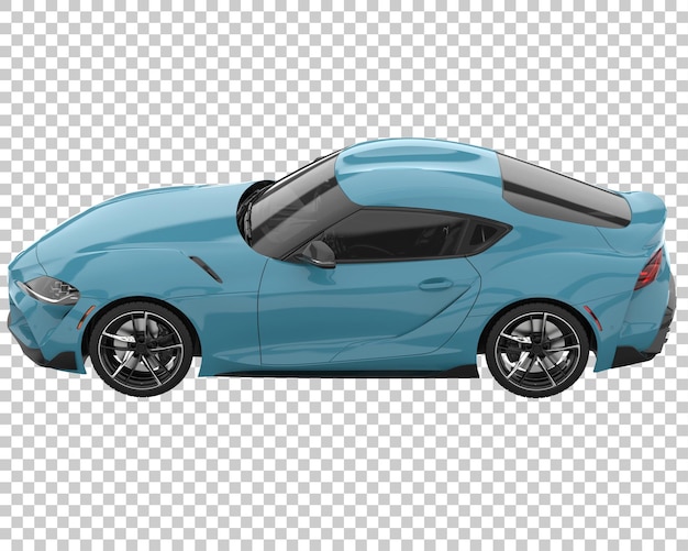 Sport car on transparent background. 3d rendering - illustration