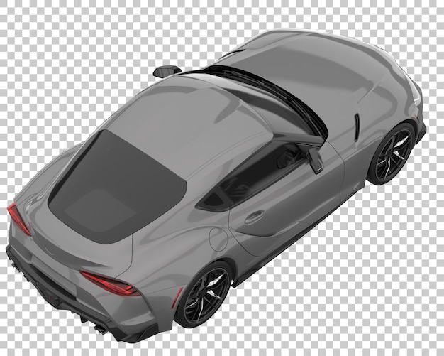 Sport car on transparent background. 3d rendering - illustration