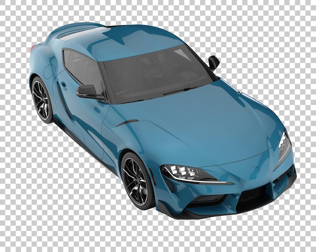 Sport car on transparent background. 3d rendering - illustration