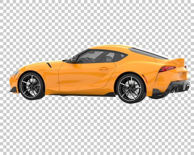 Sport car on transparent background. 3d rendering - illustration