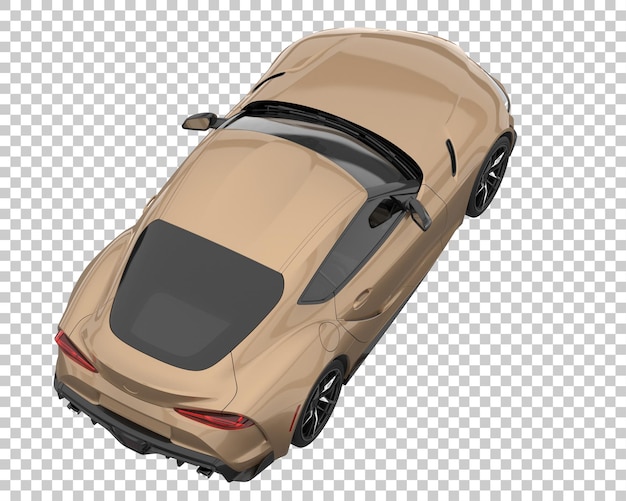 Sport car on transparent background. 3d rendering - illustration